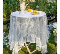 Скатертина з рюшками 140х140 см, 10890